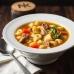 Венгерский суп с макаронами: красный, ароматный и по-домашнему согревающий